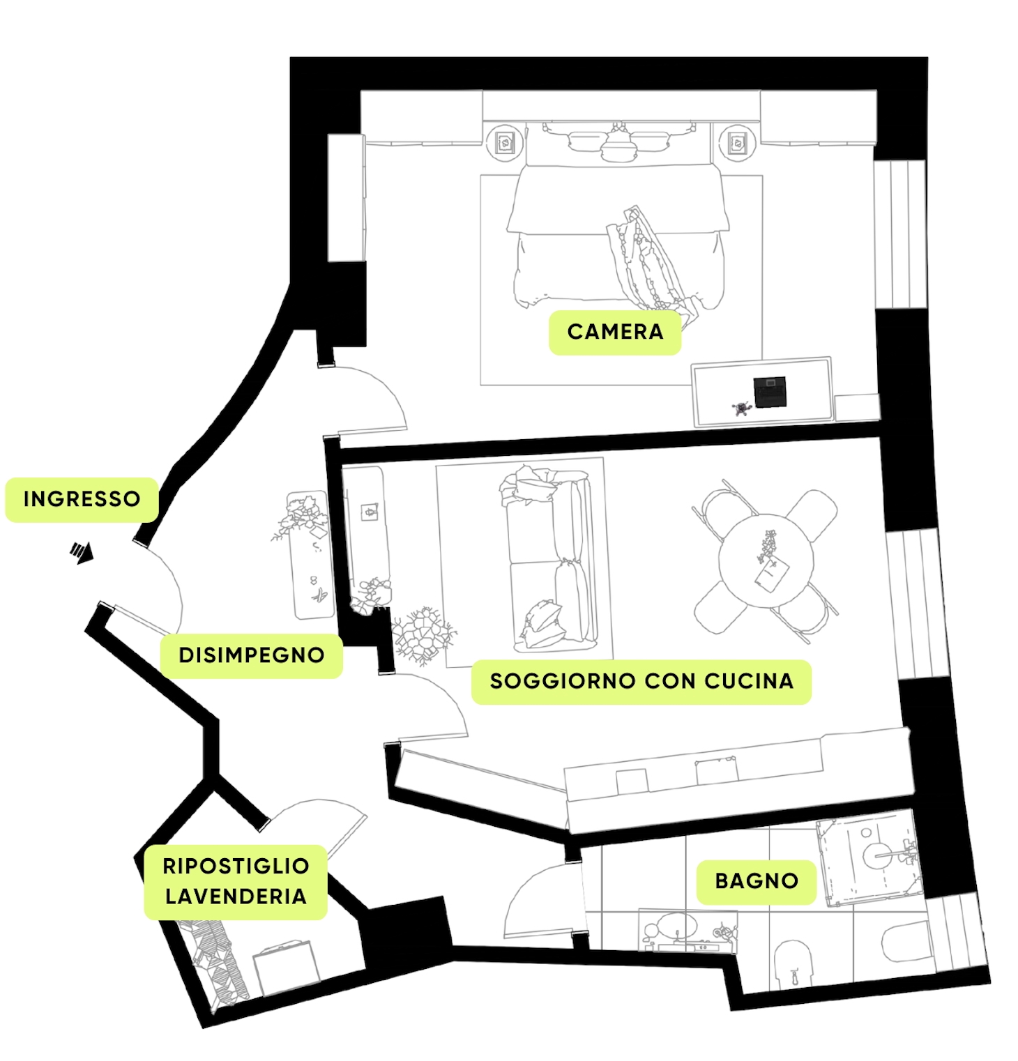 Planimetria 2 LOCALI RISTRUTTURATO A NUOVO
