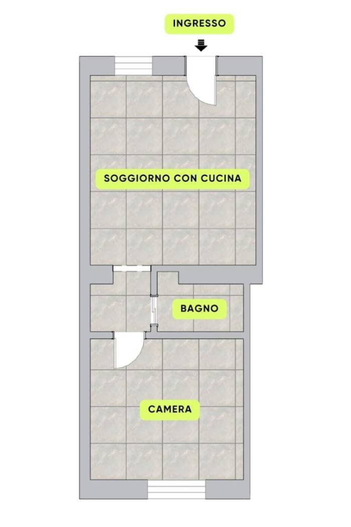 Planimetria DUE LOCALI PIANO ALTO CON ASCENSORE